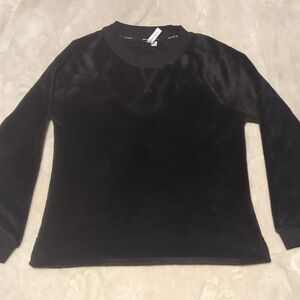 Black Velvet Long Sleeve Top